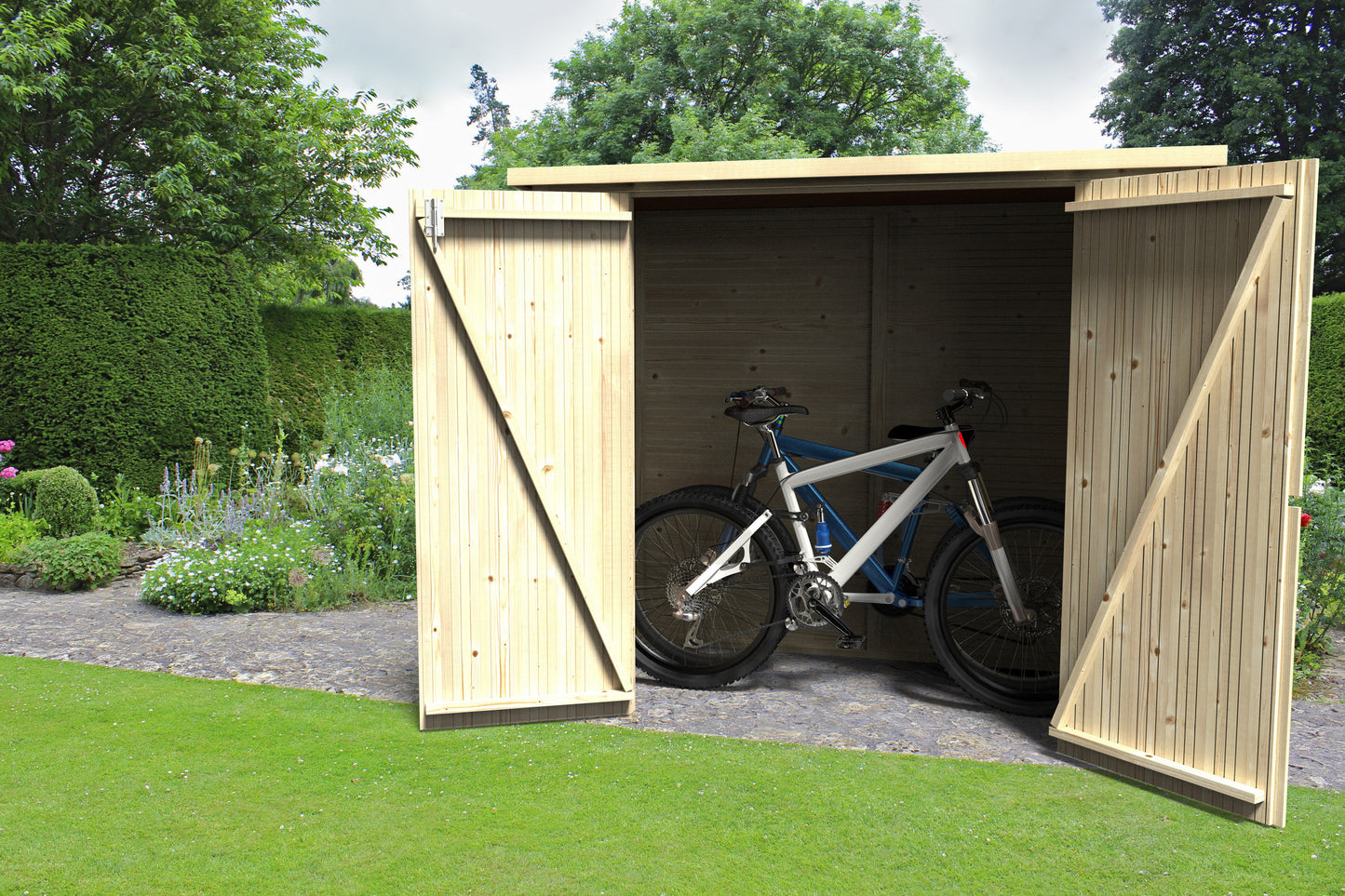 Fahrradgarage aus Holz